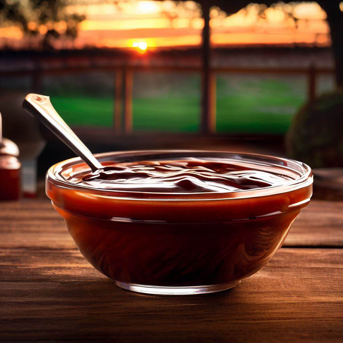 A tantalizing image of J Willy's Signature BBQ Sauce in a bowl.